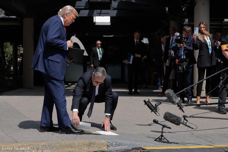 Donald Trump szétszórta a szigorúan titkos dokumentumokat, mire a brit miniszterelnök azonnal odasietett, hogy megakadályozza a problémák kialakulását.